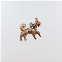 Brooch Soprana Gioielleria Woman in Gold Rubino OG CANE ANNI 50 - OG CANE ANNI 50